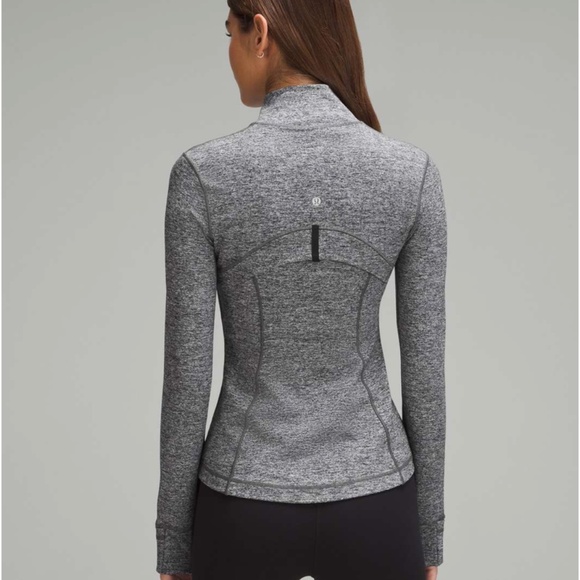 Lululemon Define Jacket Heathered Black Grey Full Zip Stretch Luon Sz 6 Running - Picture 7 of 11